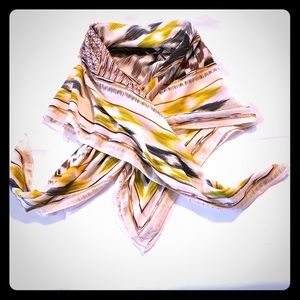 Large square scarf. Made in Italy silk cotton